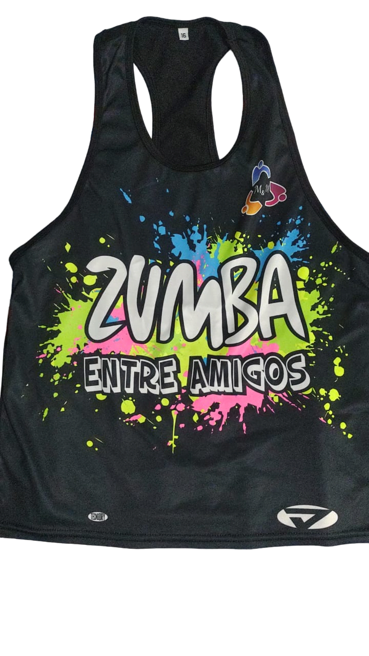 MUSCULOSA MUJER ZUMBA COLOR NEGRO