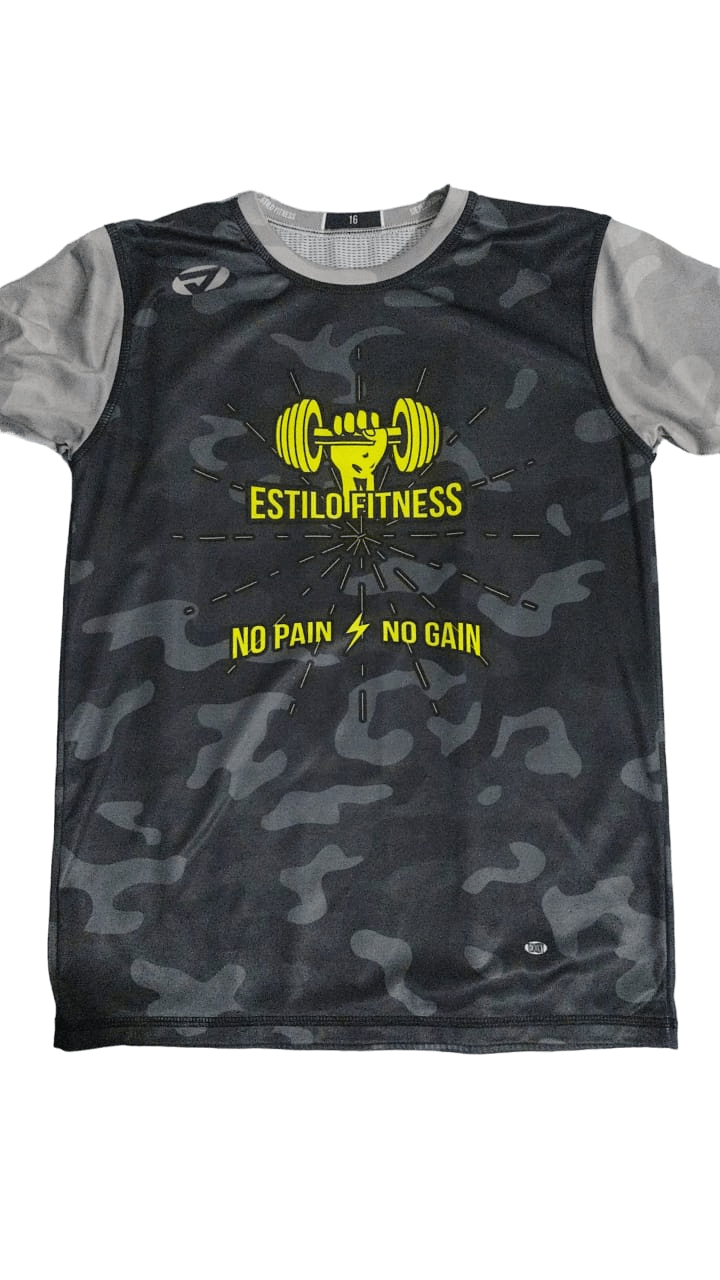REMERA ESTILO FITNESS UNISEX COLOR NEGRO