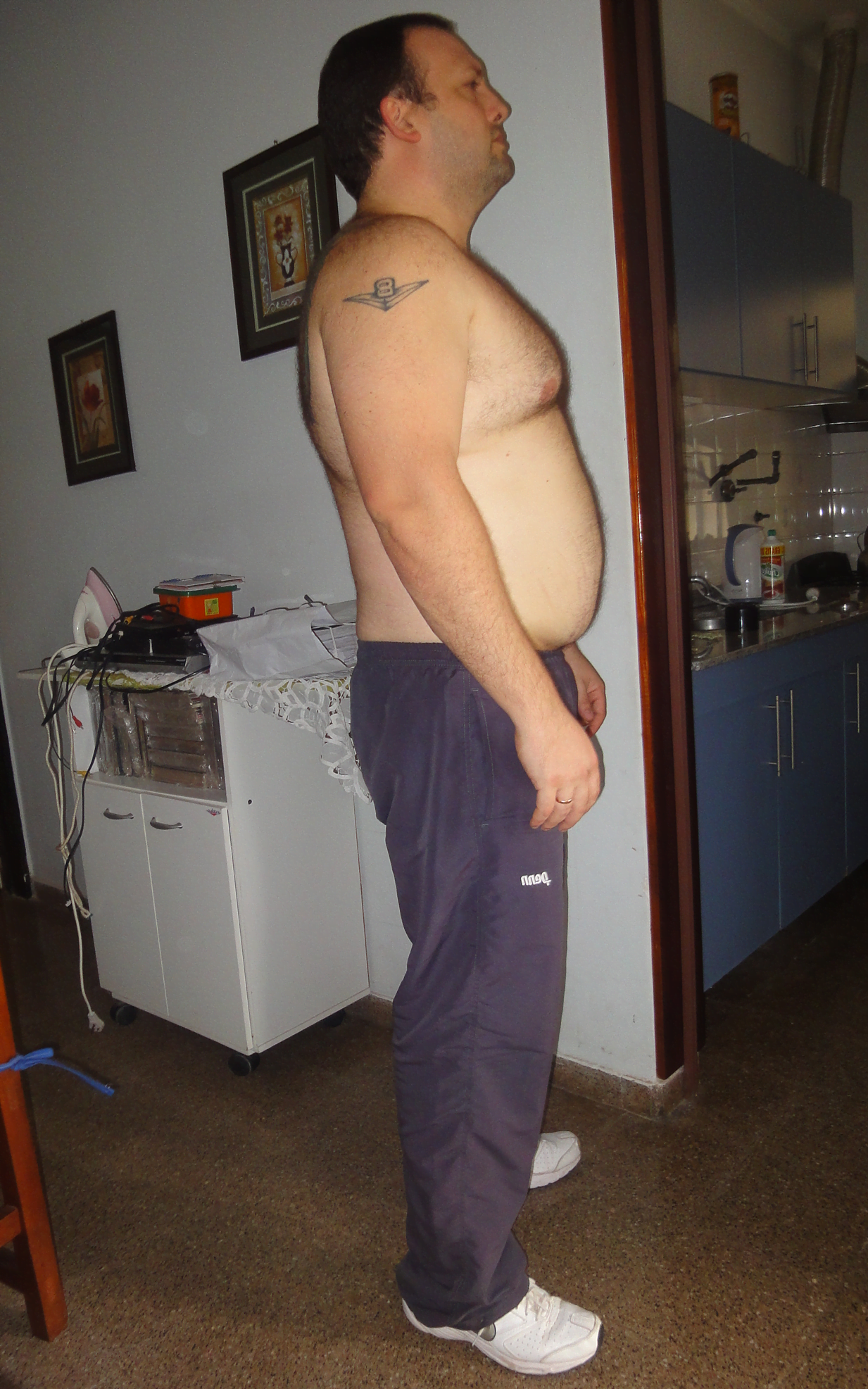 Cuerpo antes de hacer el plan de entrenamiento